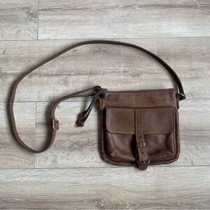 Vintage Roots genuine leather crossbody bag messenger style tribal bag